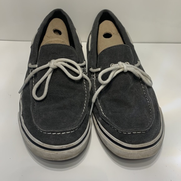 Timberland- US 10.5 gray canvas loafers boat shoes - Picture 5 of 8